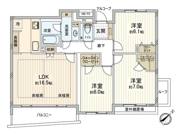 ライオンズヒルズ参宮橋 間取図(平面図) ライオンズヒルズ参宮橋 間取図(平面図)