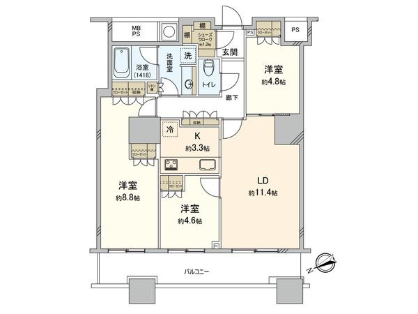 ザ・パークハウス西新宿タワー60 間取図(平面図) ザ・パークハウス西新宿タワー60 間取図(平面図)