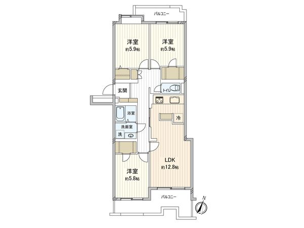 シティコープ柏木 間取図(平面図) シティコープ柏木 間取図(平面図)