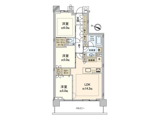 パークシティ高田馬場 間取図(平面図)