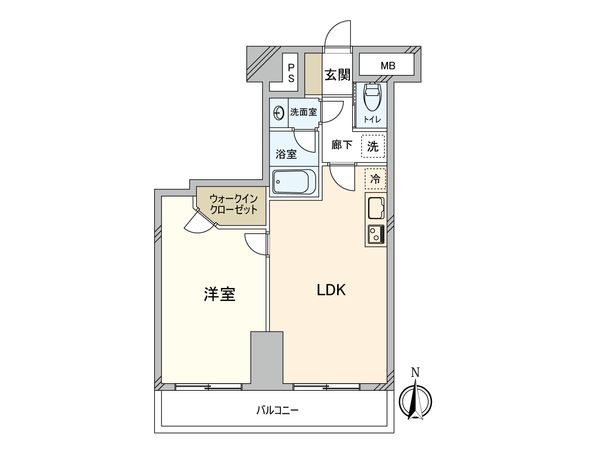 リレント新宿 間取図(平面図)