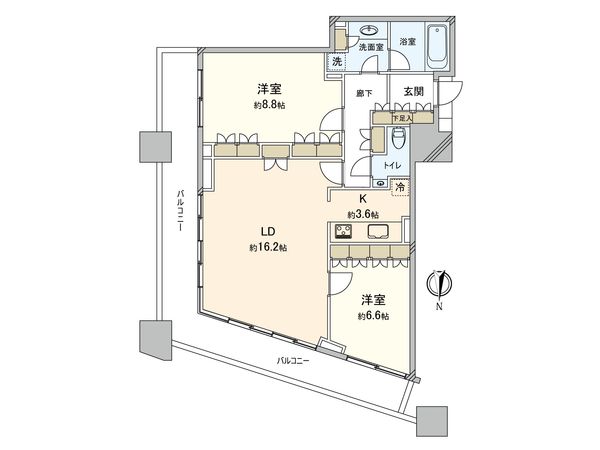 コンシェリア西新宿TOWER’S WEST 間取図(平面図) コンシェリア西新宿TOWER’S WEST 間取図(平面図)