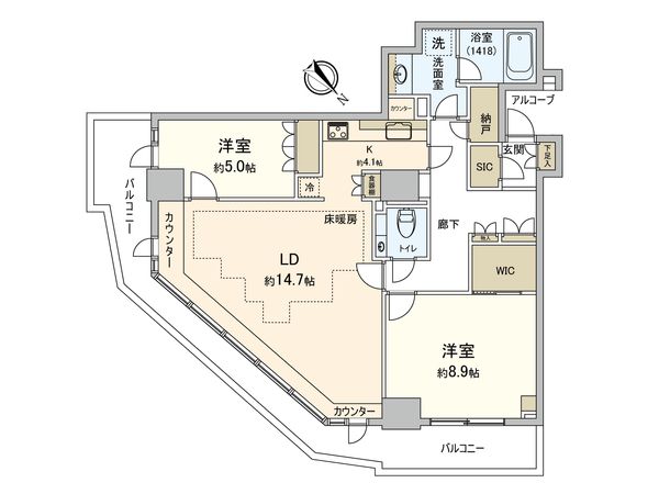 セントラルレジデンス新宿シティタワー 間取図(平面図) セントラルレジデンス新宿シティタワー 間取図(平面図)