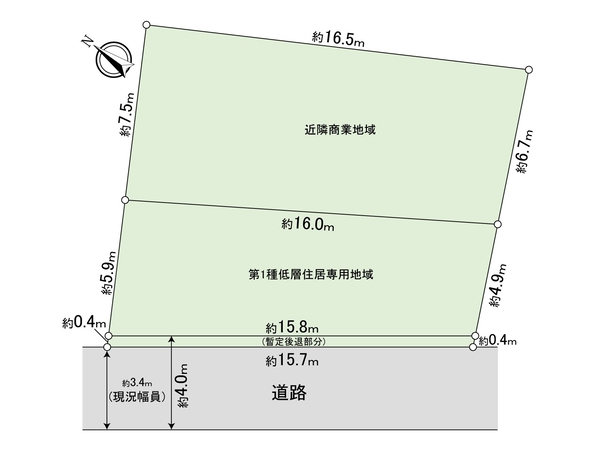 大田区東雪谷3丁目 アパート 地形図