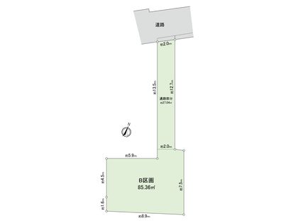 杉並区阿佐谷南3丁目 土地 B区画 区画図