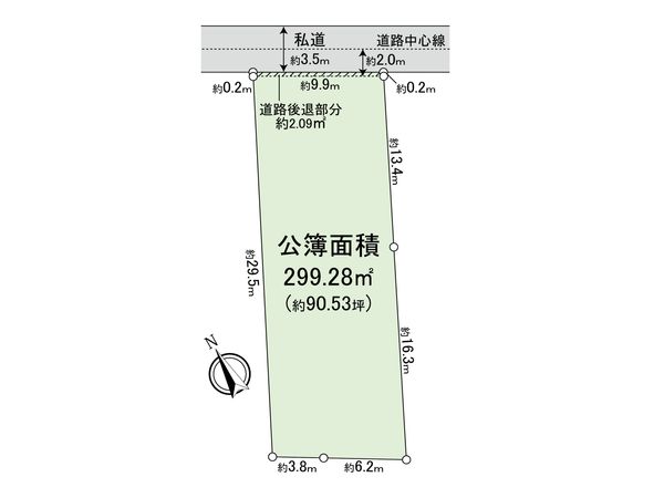 杉並区久我山2丁目 土地 区画図