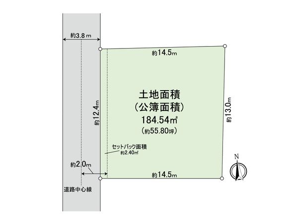杉並区成田東3丁目 土地 区画図