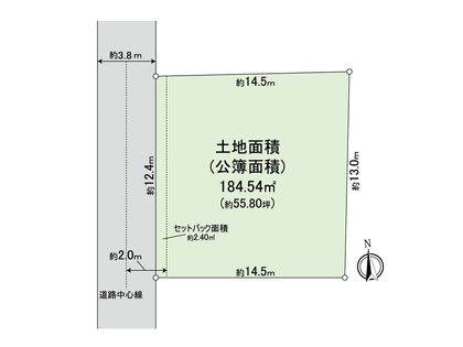 杉並区成田東3丁目 土地 区画図