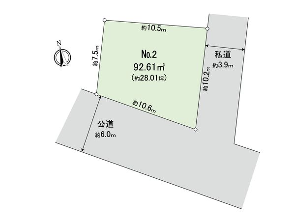 杉並区宮前4丁目 土地 2区画 区画図 杉並区宮前4丁目 土地 2区画 区画図