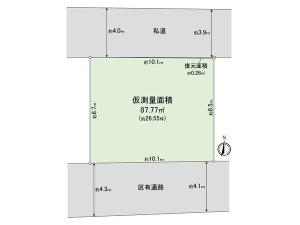 杉並区清水3丁目 土地 区画図 杉並区清水3丁目 土地 区画図