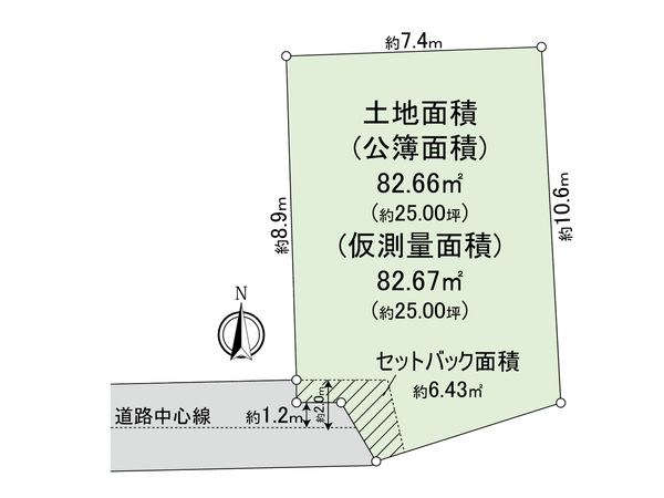 杉並区成田東3丁目 土地 区画図