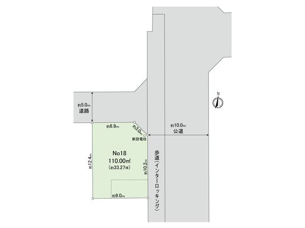 杉並区清水3丁目 土地 18区画 区画図 杉並区清水3丁目 土地 18区画 区画図