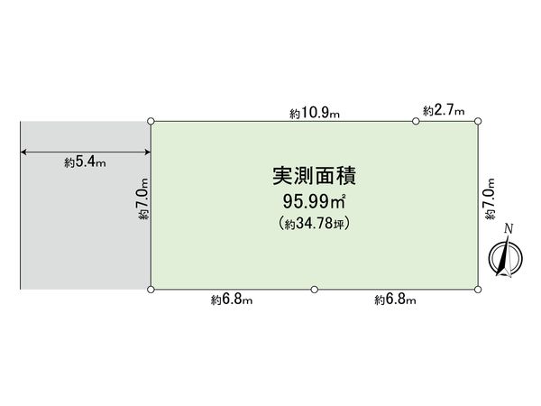 杉並区上井草2丁目 土地 1区画 区画図 区画図