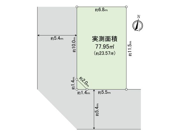 杉並区上井草2丁目 土地 2区画 区画図 区画図