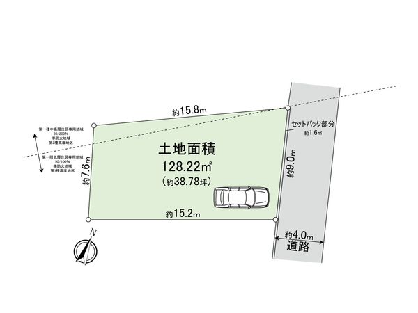 練馬区上石神井2丁目 土地 1区画 区画図 練馬区上石神井2丁目 土地 1区画 区画図