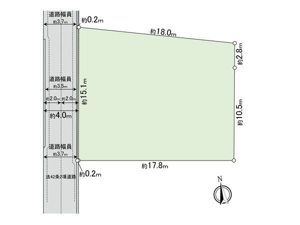 杉並区南荻窪4丁目 土地 区画図 杉並区南荻窪4丁目 土地 区画図