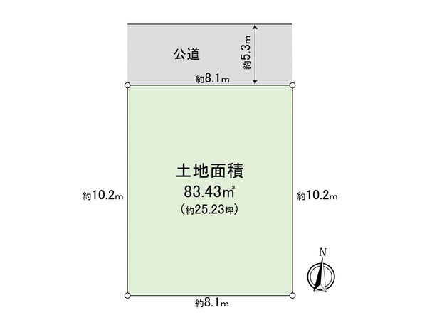 杉並区今川3丁目 土地 1区画 区画図