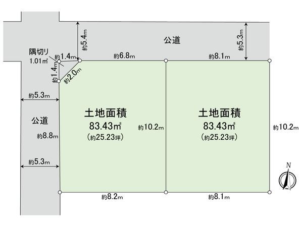杉並区今川3丁目 土地 1区画 全体区画図