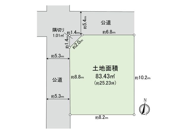 杉並区今川3丁目 土地 2区画 区画図