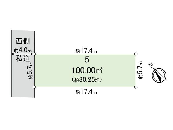 杉並区宮前2丁目 土地 5区画 区画図