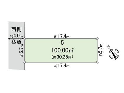 杉並区宮前2丁目 土地 5区画 区画図