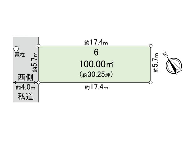 杉並区宮前2丁目 土地 6区画 区画図
