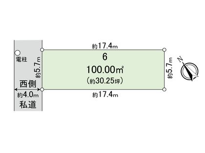 杉並区宮前2丁目 土地 6区画 区画図