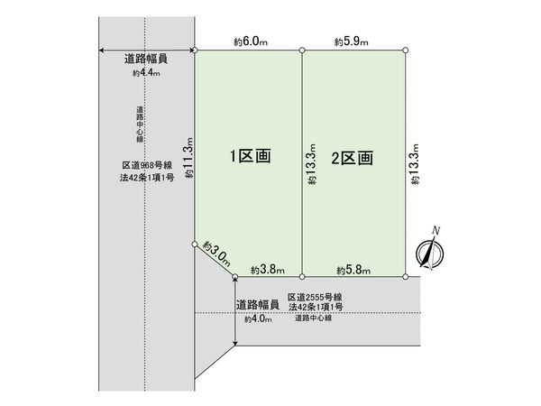 杉並区上井草3丁目 区画図