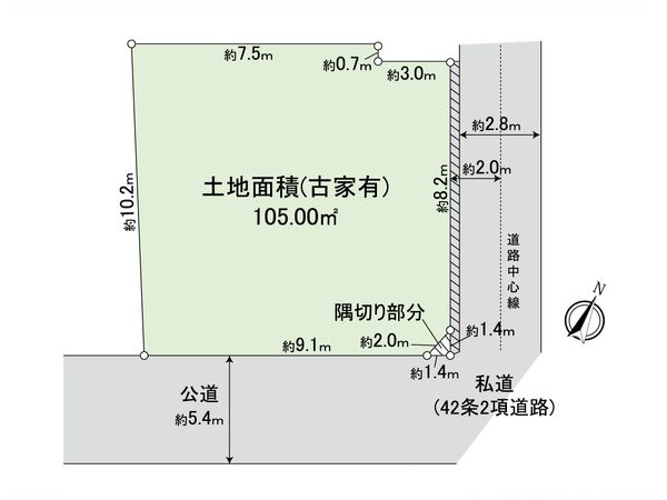 杉並区善福寺1丁目 土地 区画図 杉並区善福寺1丁目 土地 区画図
