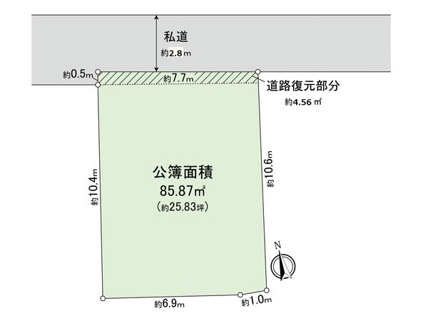 杉並区清水1丁目 土地 区画図 杉並区清水1丁目 土地 区画図