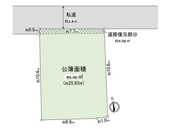 杉並区清水1丁目 土地 区画図
