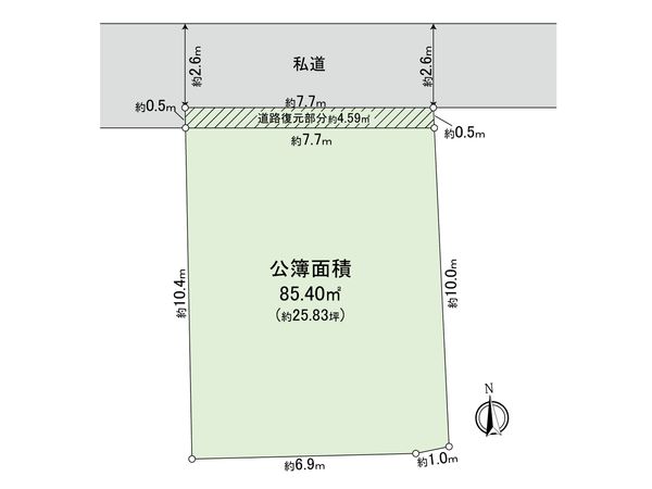 杉並区清水1丁目 土地 区画図