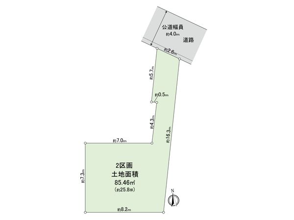 杉並区荻窪3丁目 土地 2区画 区画図