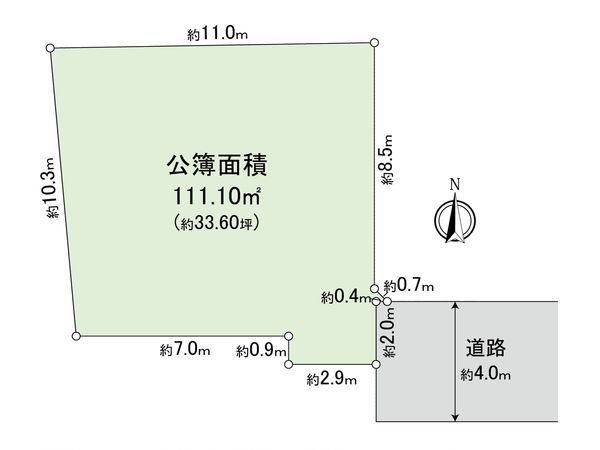 杉並区本天沼2丁目 土地 区画図 杉並区本天沼2丁目 土地 区画図