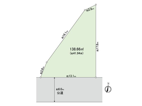 杉並区浜田山1丁目 土地 区画図 杉並区浜田山1丁目 土地 区画図