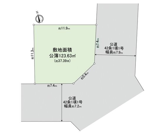 杉並区上荻3丁目 土地 区画図 杉並区上荻3丁目 土地 区画図
