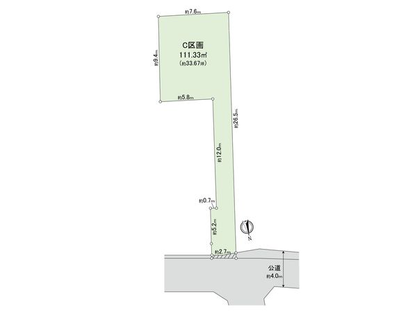 杉並区荻窪3丁目 土地 C区画 区画図 杉並区荻窪3丁目 土地 C区画 区画図