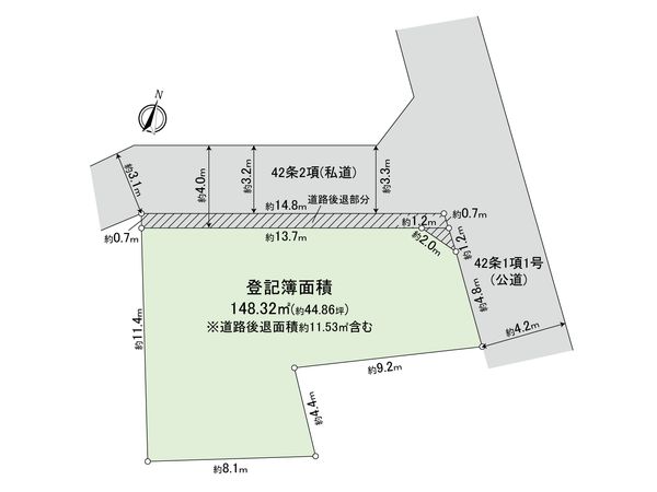 杉並区和田3丁目 土地 区画図 杉並区和田3丁目 土地 区画図