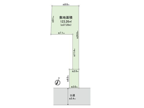 杉並区西荻北5丁目 建築条件付土地 3区画 区画図 杉並区西荻北5丁目 建築条件付土地 3区画 区画図