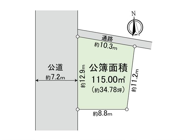杉並区清水3丁目 土地 区画図 区画図