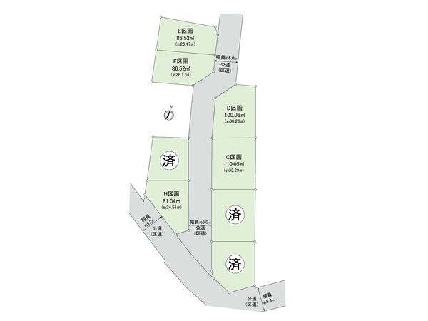 中野区鷺宮5丁目 土地 H区画 全体区画図 中野区鷺宮5丁目 土地 H区画 全体区画図