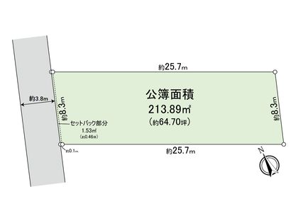 杉並区宮前3丁目 土地 区画図
