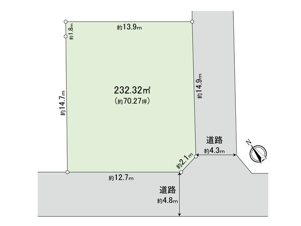 杉並区浜田山2丁目 土地 区画図 杉並区浜田山2丁目 土地 区画図