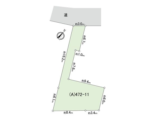 杉並区阿佐谷北3丁目 土地 3区画 区画図 杉並区阿佐谷北3丁目 土地 3区画 区画図