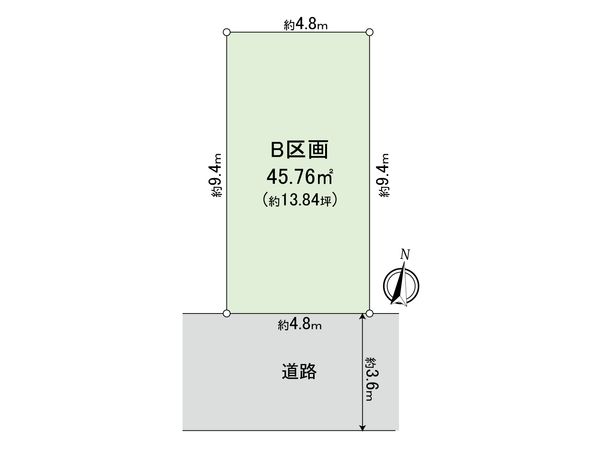 杉並区善福寺2丁目 土地 B区画 区画図 杉並区善福寺2丁目 土地 B区画 区画図