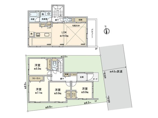 杉並区荻窪3丁目 新築戸建 間取図(平面図)