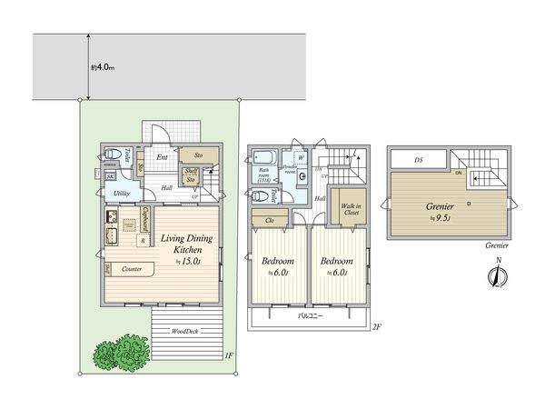 杉並区成田東3丁目 戸建 間取図(平面図)