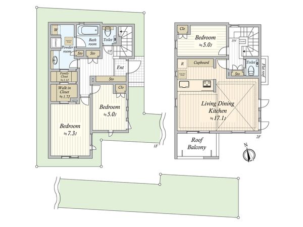 ファインコート西荻窪グレイスヴィラ 新築戸建 2号棟 間取図(平面図)