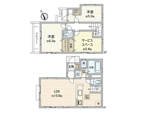 杉並区宮前2丁目 新築戸建 間取図(平面図)
