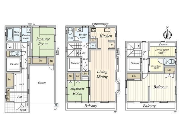 杉並区井草2丁目 戸建 間取図(平面図)